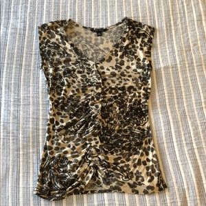 Paisley and dot printed top